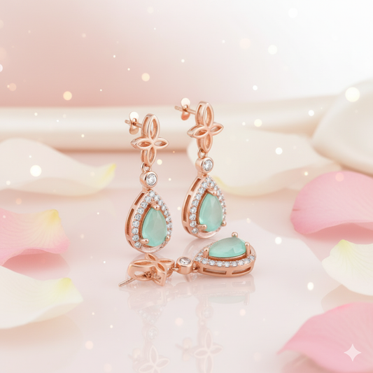 Aqua Bloom Pendant Set