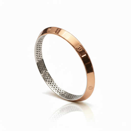 Dual-Tone Sterling Silver Kada