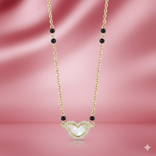 Pearl Heart Outline Mangalsutra