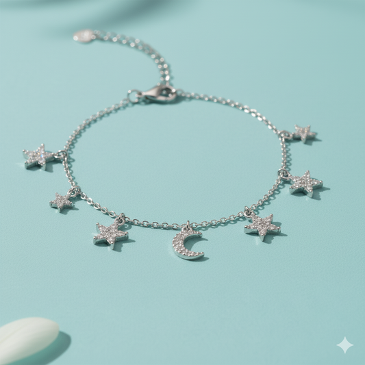 Moonlit Stardust Charm Bracelet