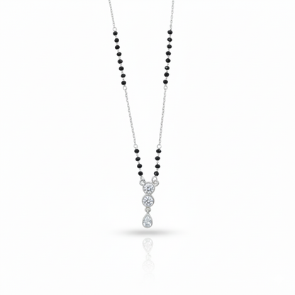 Trinity Drop Sterling Silver Mangalsutra
