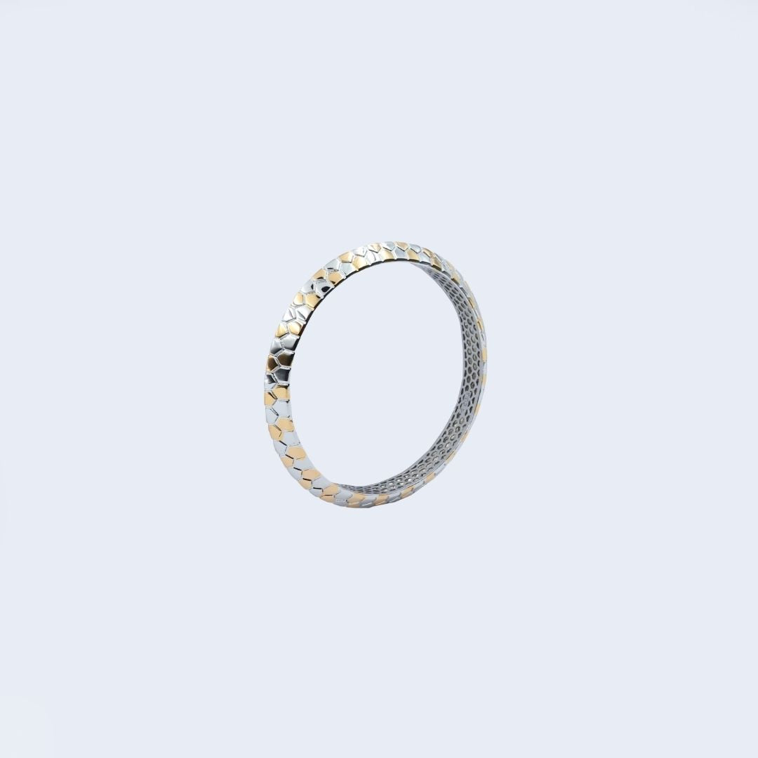 Textured Sterling Men's Silver Kada