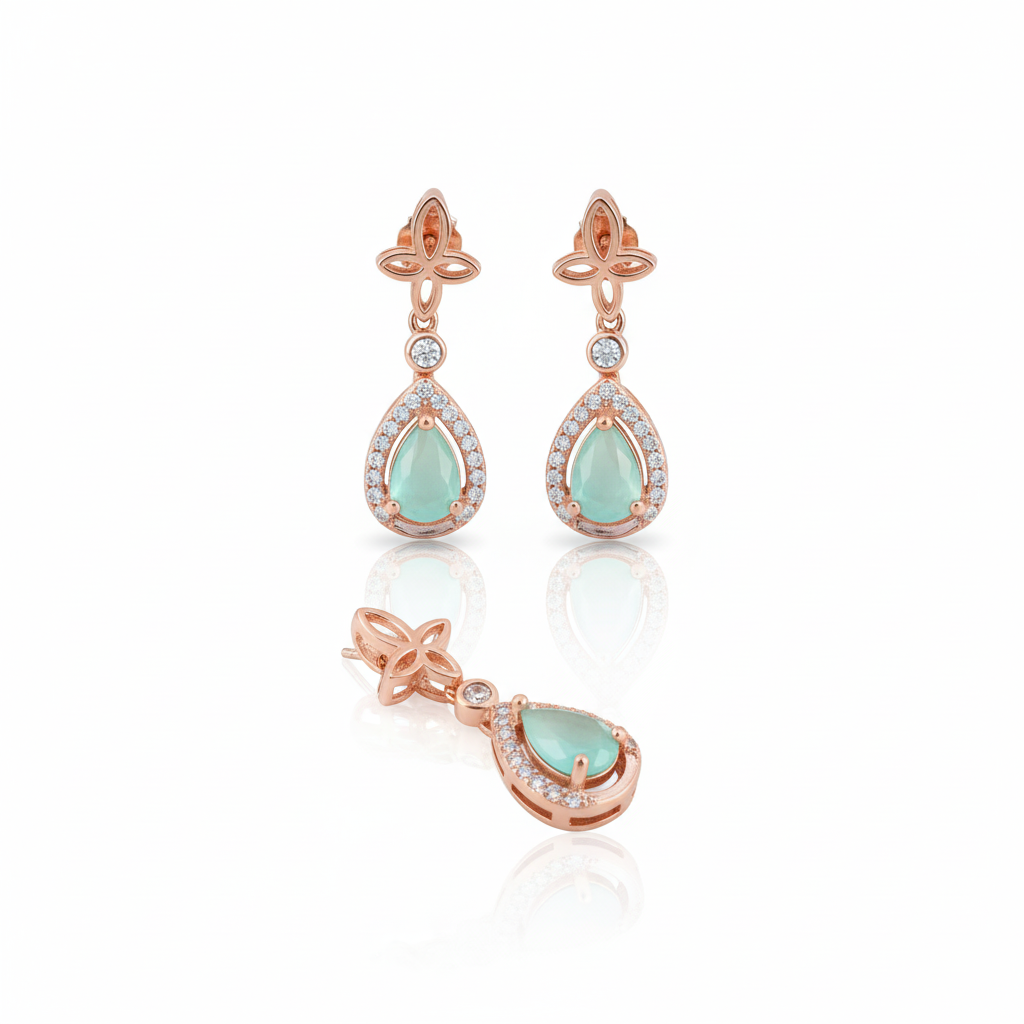 Aqua Bloom Pendant Set