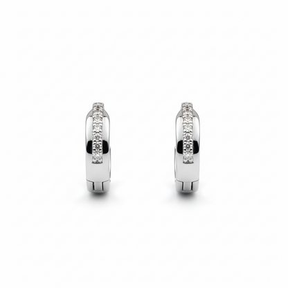 Crystal Line Hoop Earrings