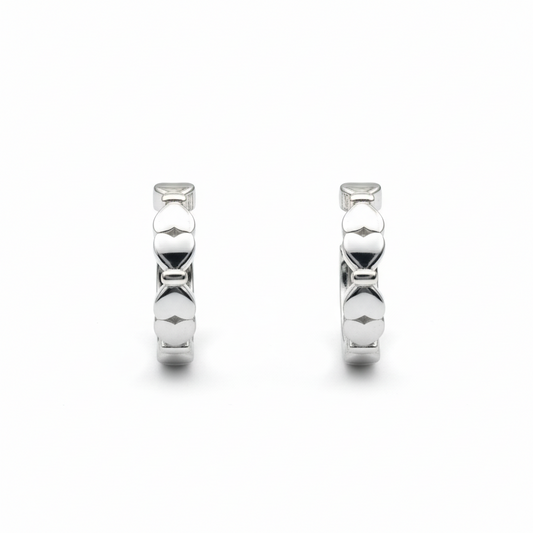 Heart Link Hoop Earrings