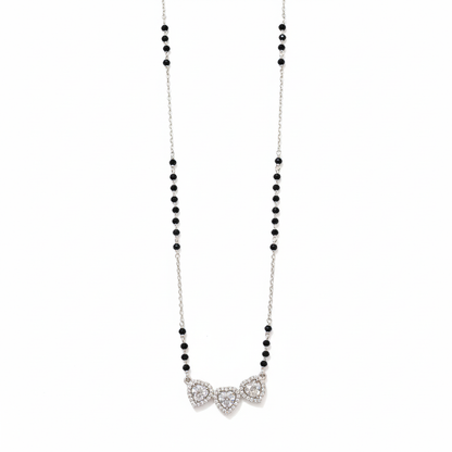 Trilight Hearts Sterling Silver Mangalsutra