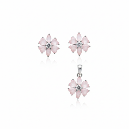 Blush Petal Pendant Set
