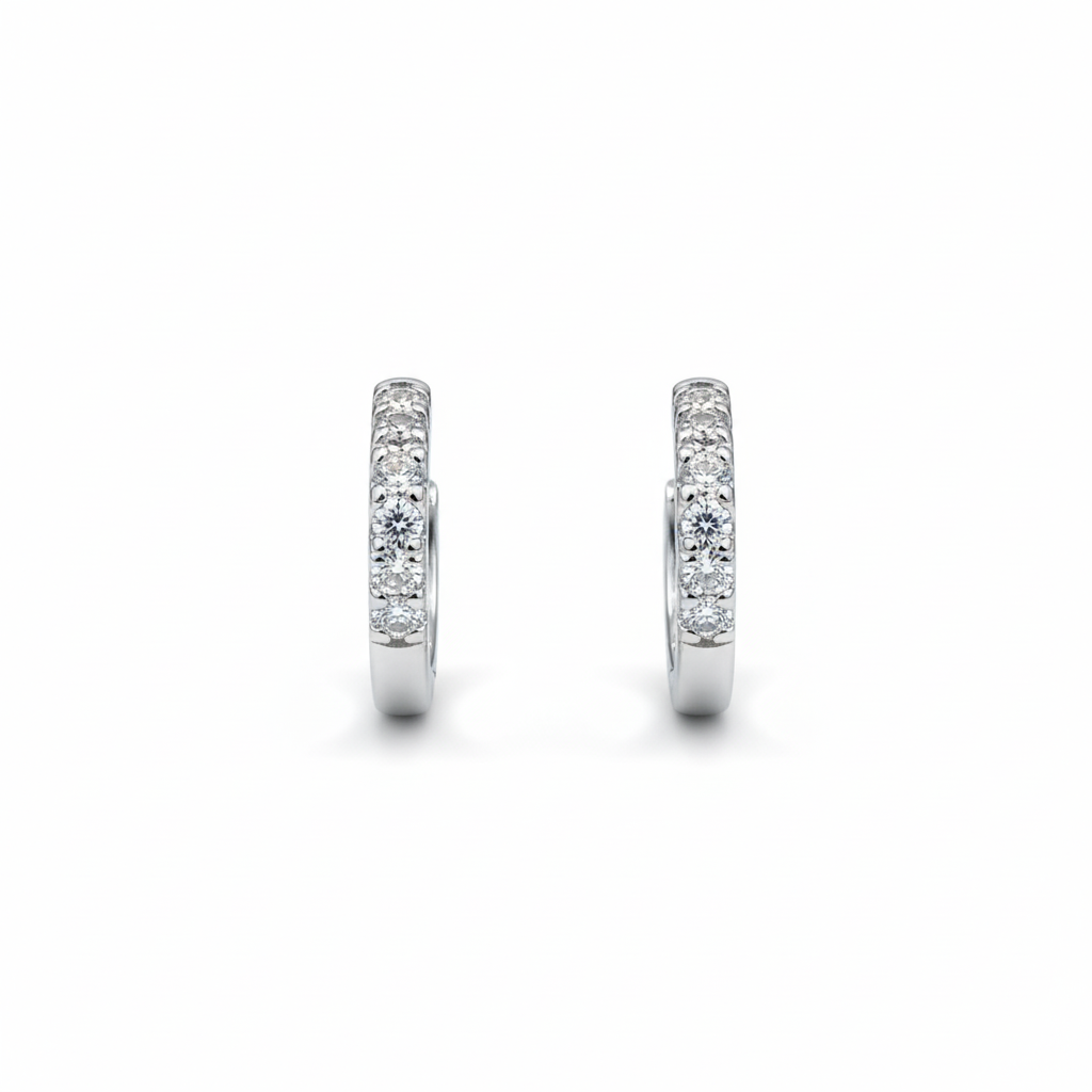 Lustre Line Hoop Earrings