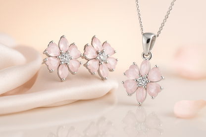 Blush Petal Pendant Set