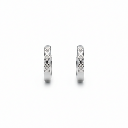 Aurevia Geometric Spark Hoop Earrings