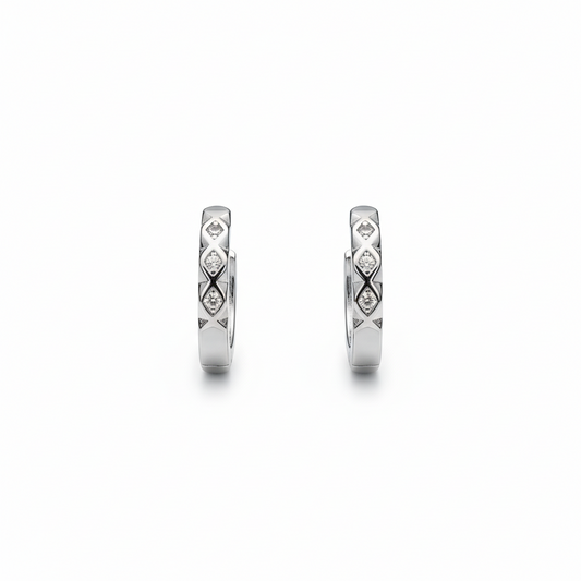 Aurevia Geometric Spark Hoop Earrings