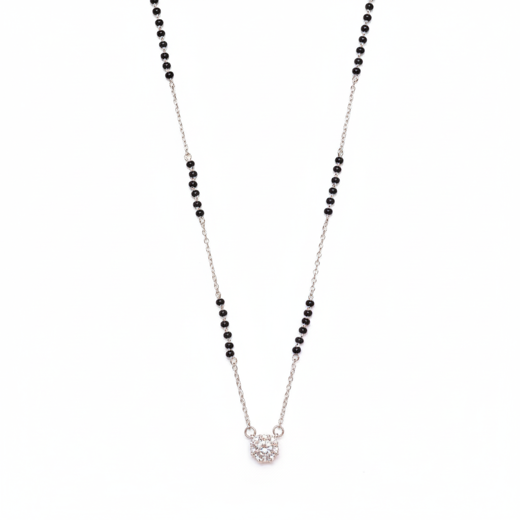 Solitaire Spark Sterling Silver Mangalsutra