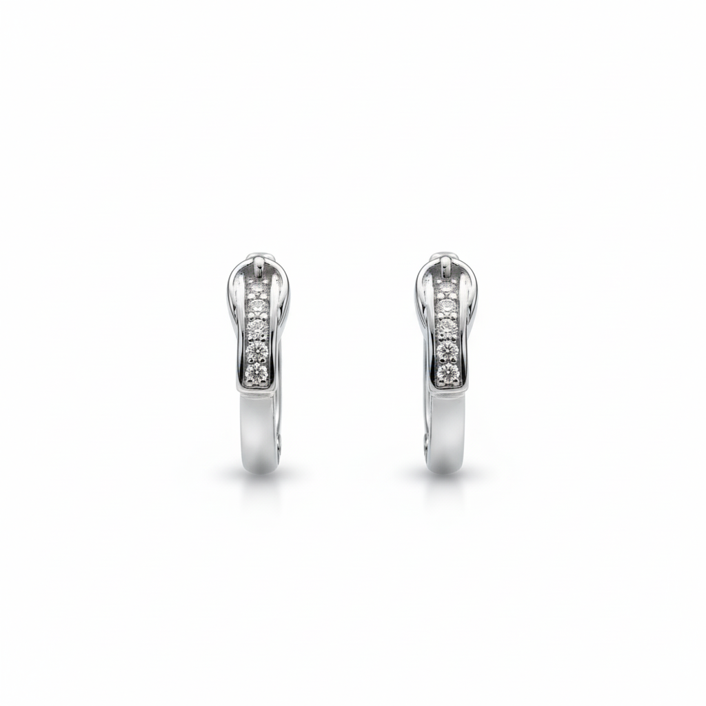 Lunara Pavé Glow Hoop Earrings