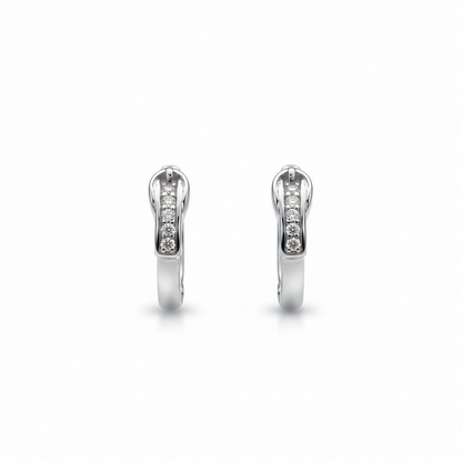 Lunara Pavé Glow Hoop Earrings