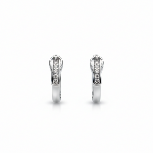 Lunara Pavé Glow Hoop Earrings
