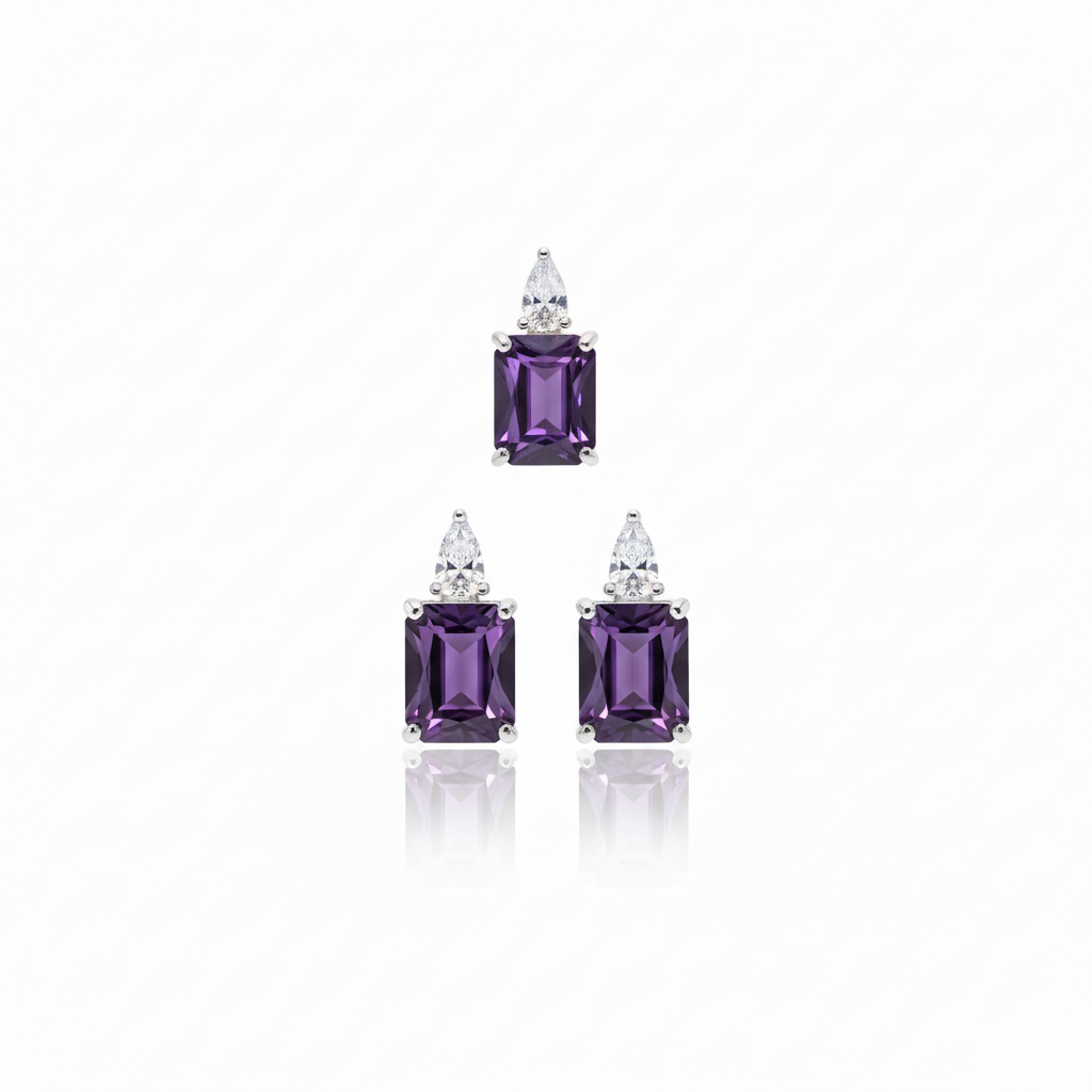 Amethyst Radiance Pendant Set