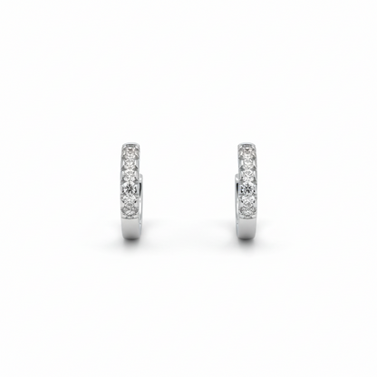 Classic Diamond Pavé Hoop Earrings
