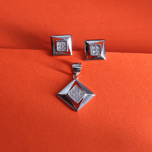 Sterling Silver Diamond Frame Set