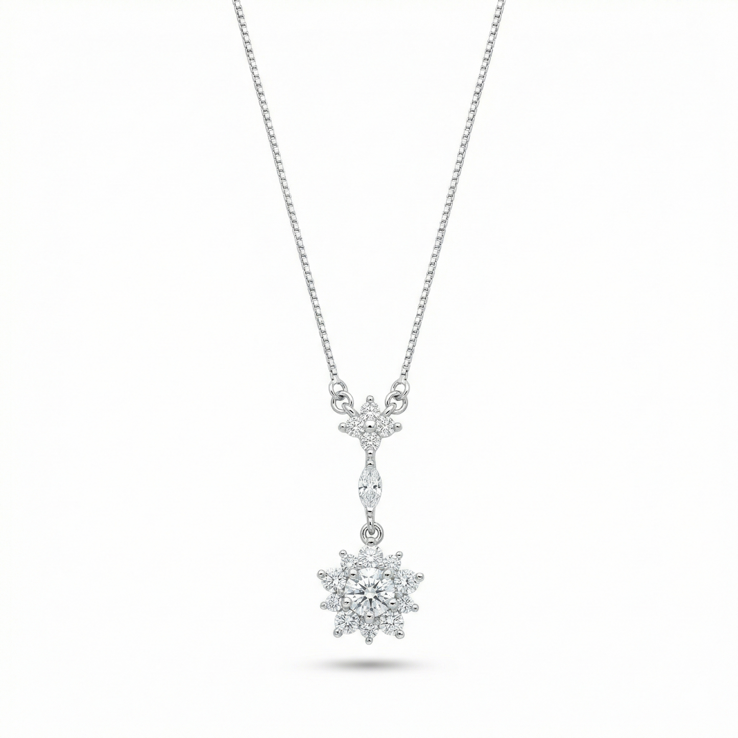 Sparkling Floral Drop Chain