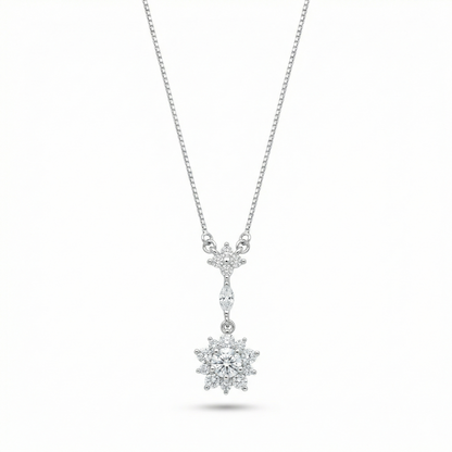 Sparkling Floral Drop Chain