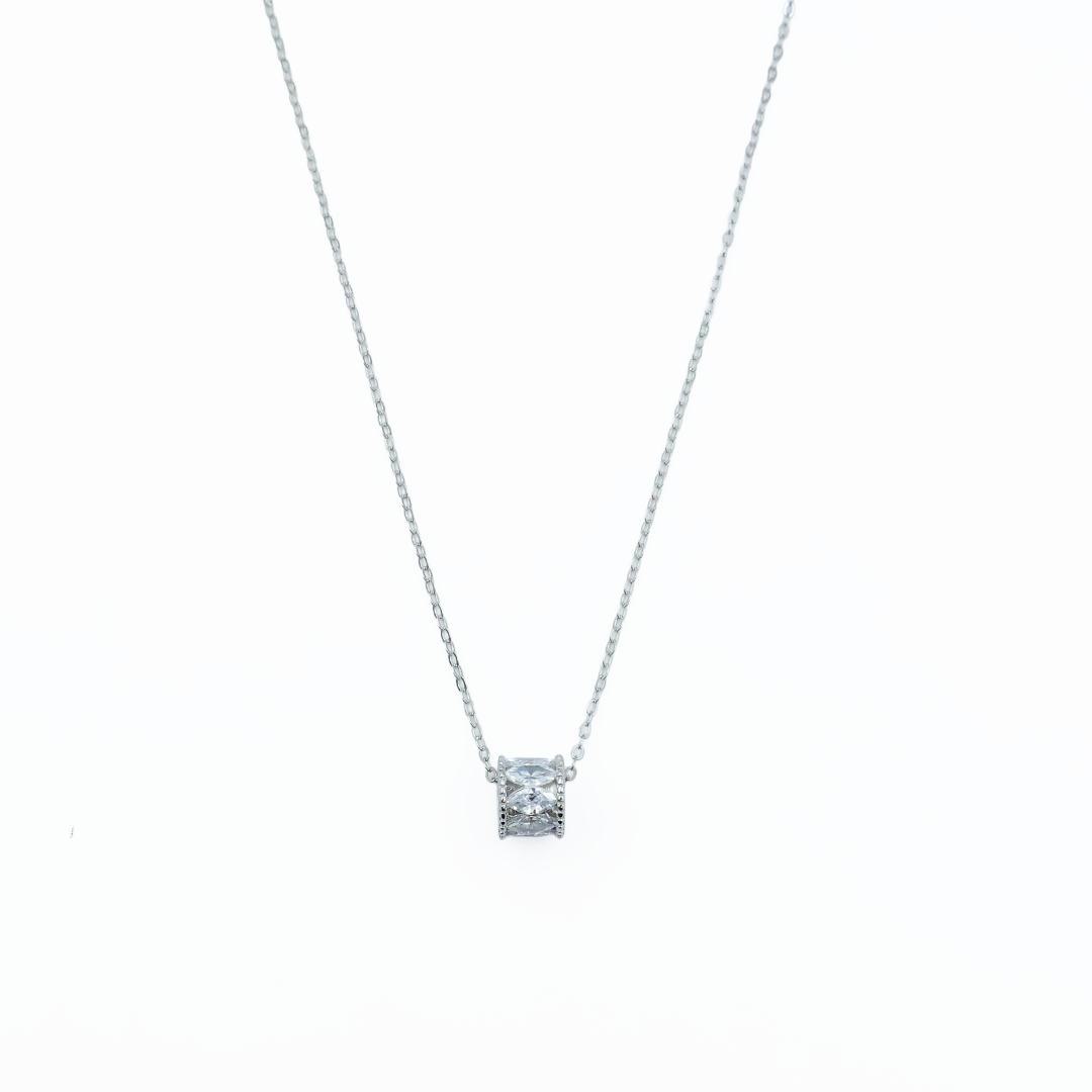 Barrel Silver Pendant Chain