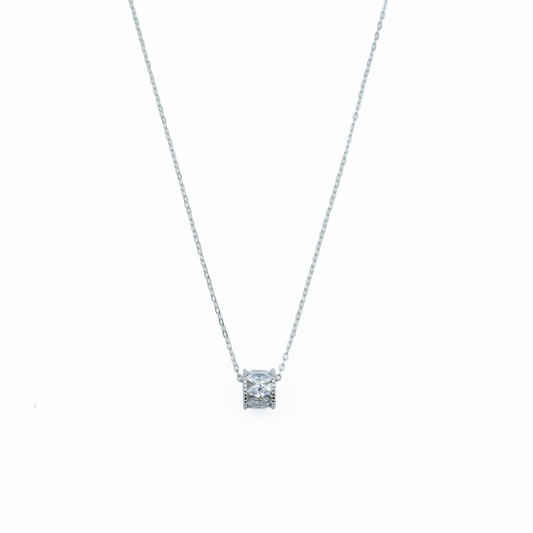 Barrel Silver Pendant Chain