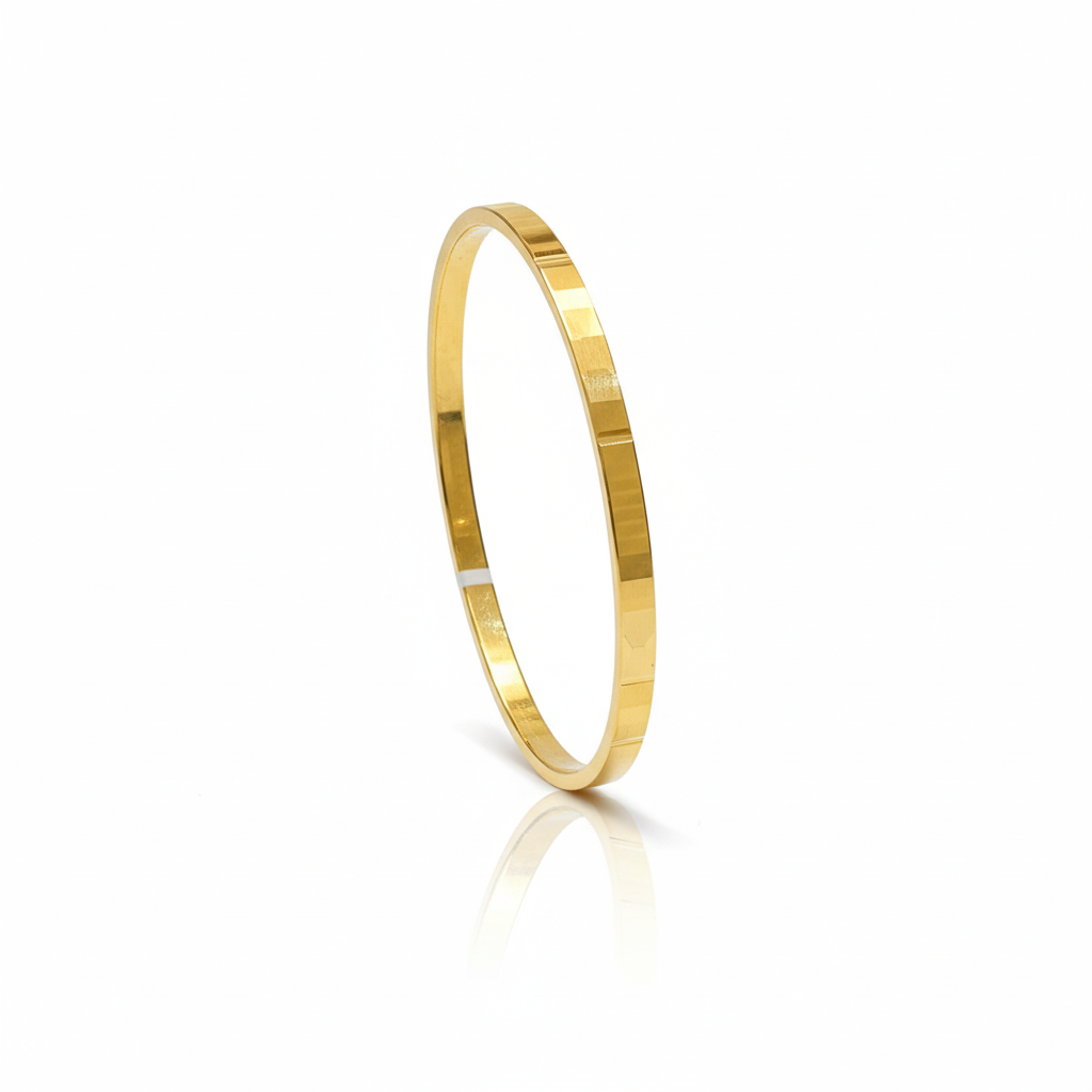 Aureus Sleek Rose Gold Sterling Silver Kada