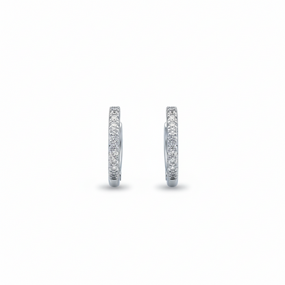 Slim Radiance Pavé Hoop Earrings