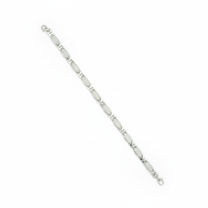 Sterling Silver Men's Oval Link Bracelet