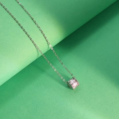 Barrel Silver Pendant Chain