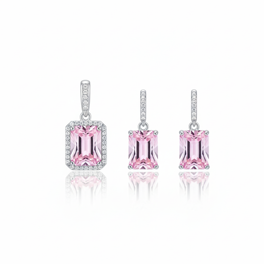Rose Radiant Pendant Set
