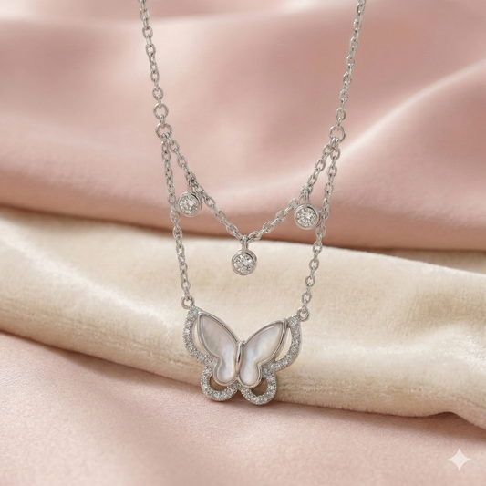 Dual Layer Butterfly Charm Chain