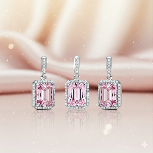 Rose Radiant Pendant Set