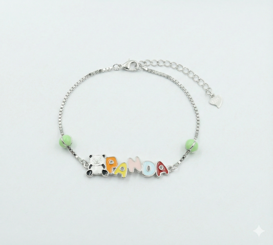 Panda Name Baby Bracelet