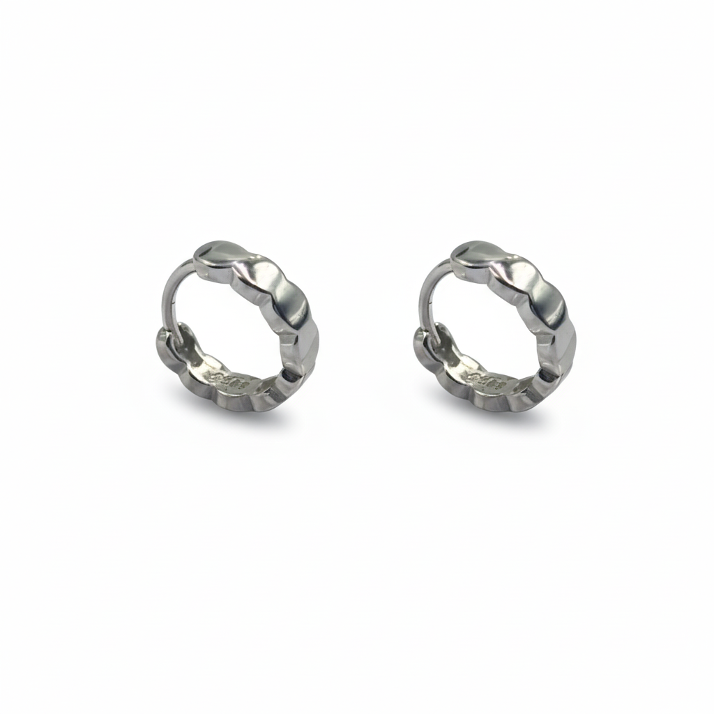 Ripple Texture Hoop Earrings