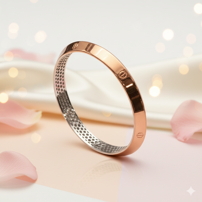Dual-Tone Sterling Silver Kada