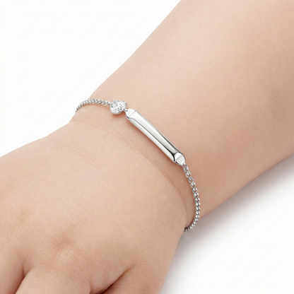 Classic Baby ID Silver Bracelet