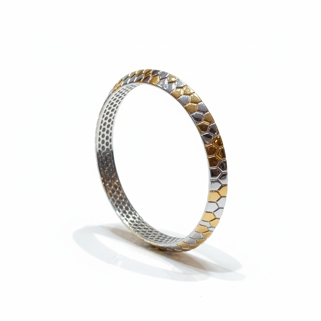 Textured Sterling Men's Silver Kada