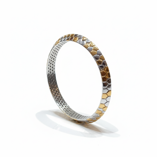 Textured Sterling Men's Silver Kada