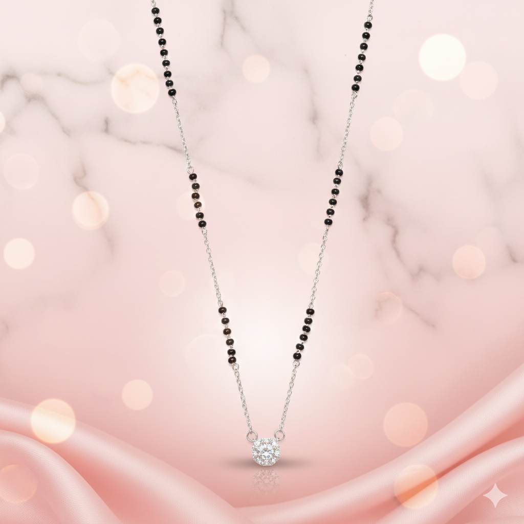 Solitaire Spark Sterling Silver Mangalsutra