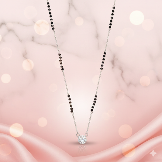 Solitaire Spark Sterling Silver Mangalsutra