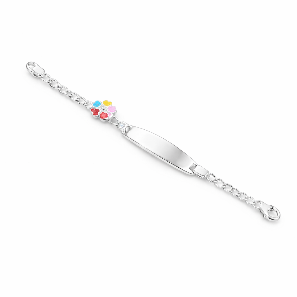 Sterling Silver Kids Floral Bracelet