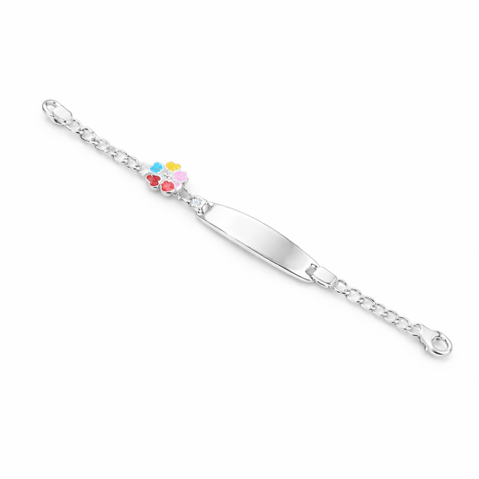 Sterling Silver Kids Floral Bracelet