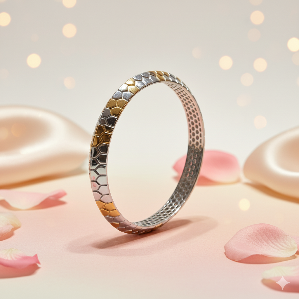 Textured Sterling Men's Silver Kada