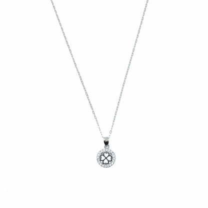 Four-Leaf Clover Silver Chain Pendant