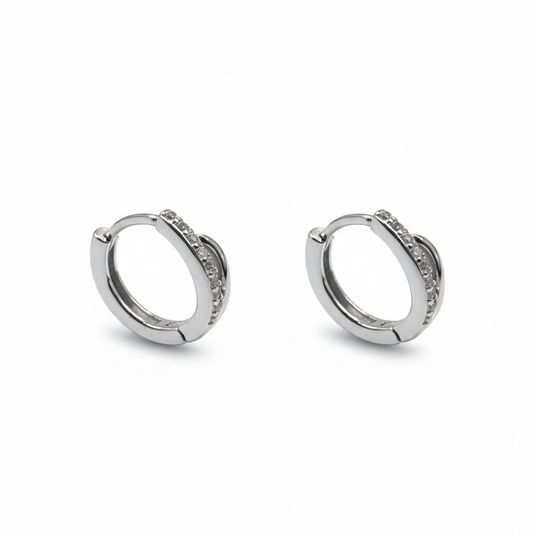 Dual Line Pavé Hoop Earrings