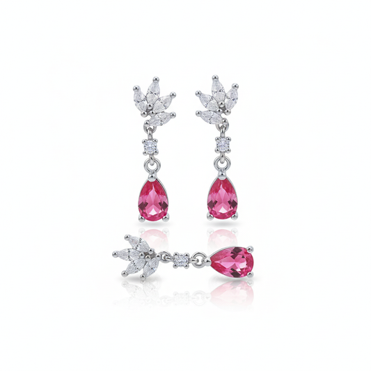 Ruby Drop Earring Set