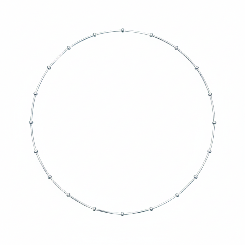 Silver Beadline Elegant Anklet