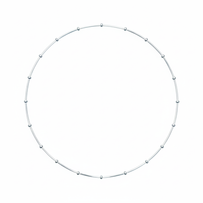 Silver Beadline Elegant Anklet