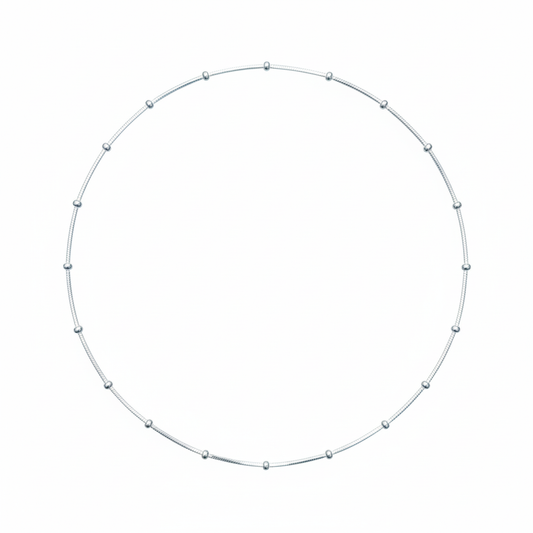Silver Beadline Elegant Anklet